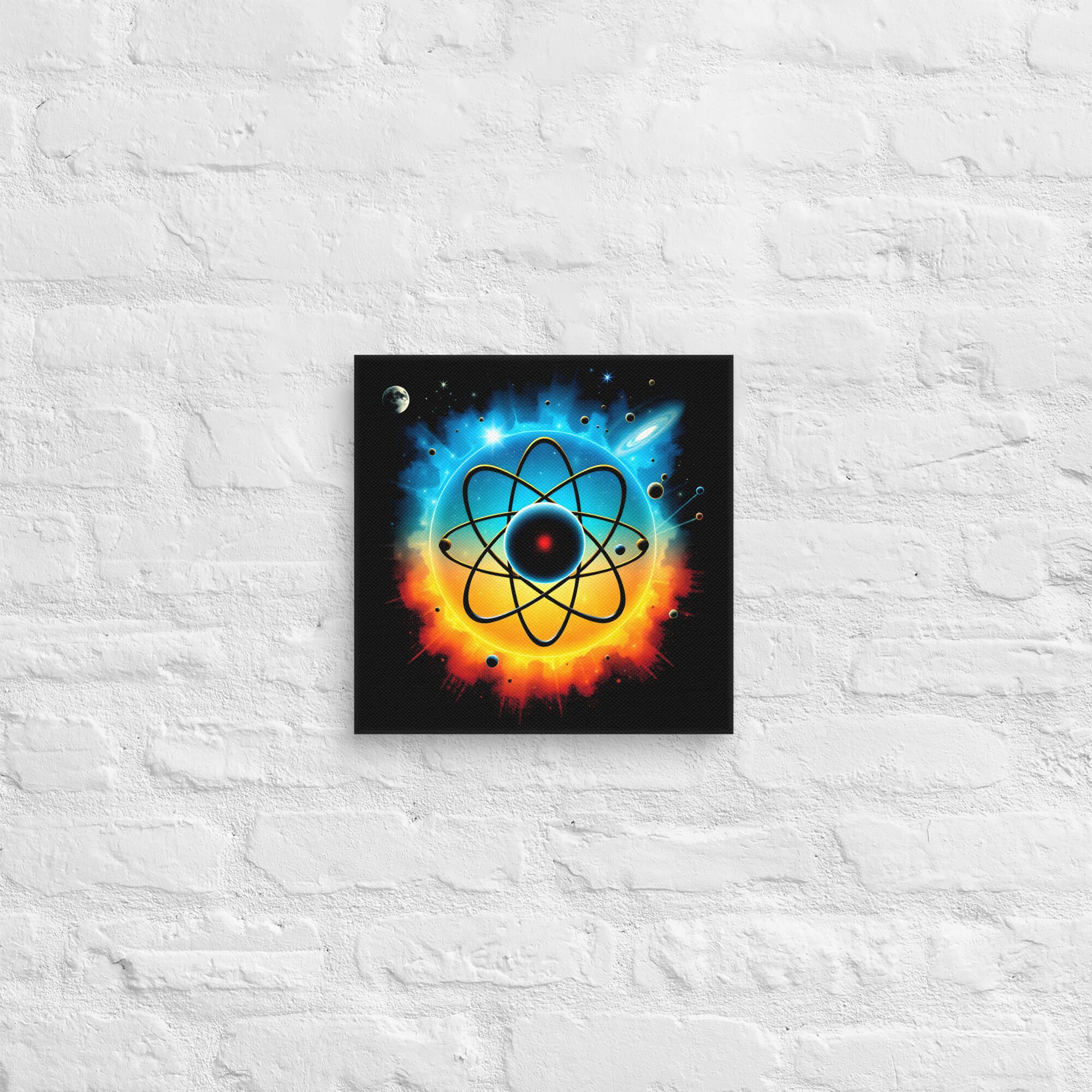 Intriguing Cosmic Atom | Atomic Touch Wall Art Print - Image 9