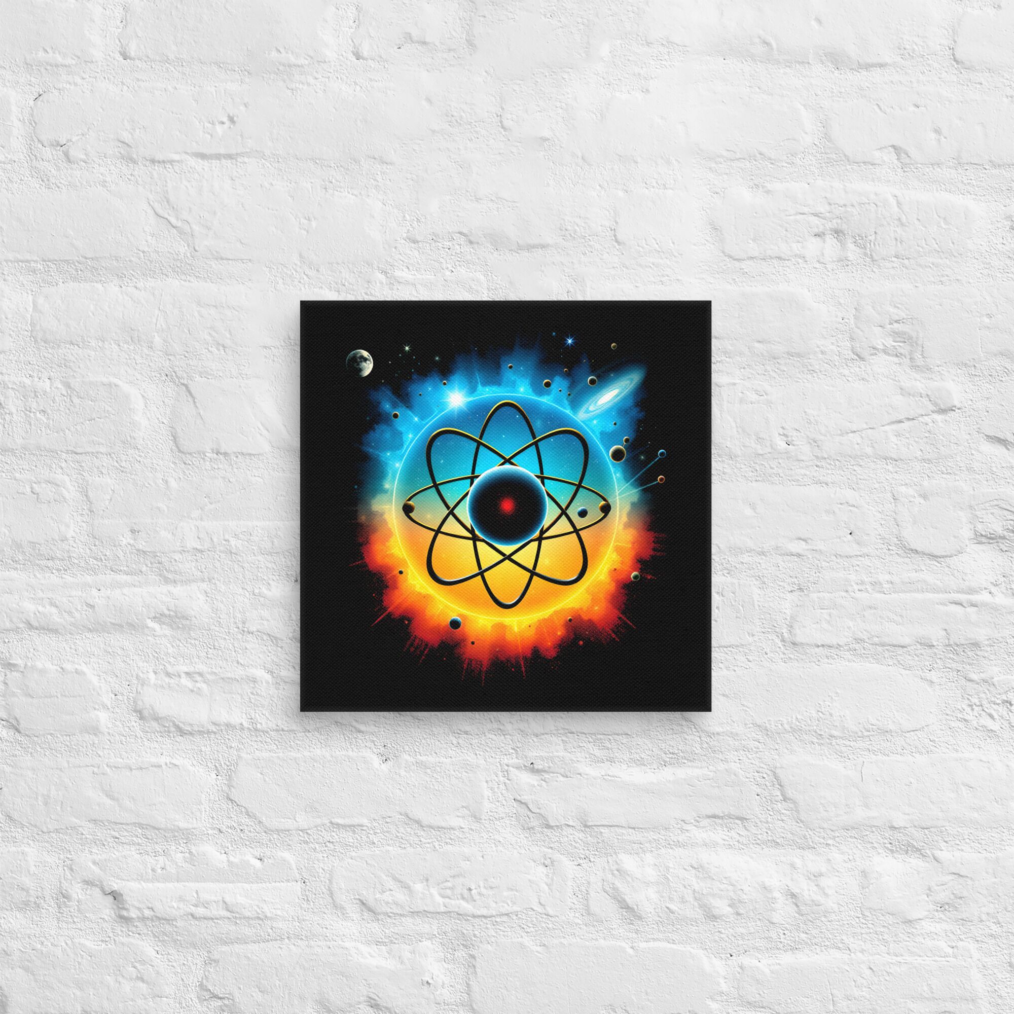 Intriguing Cosmic Atom | Atomic Touch Wall Art Print - Image 2
