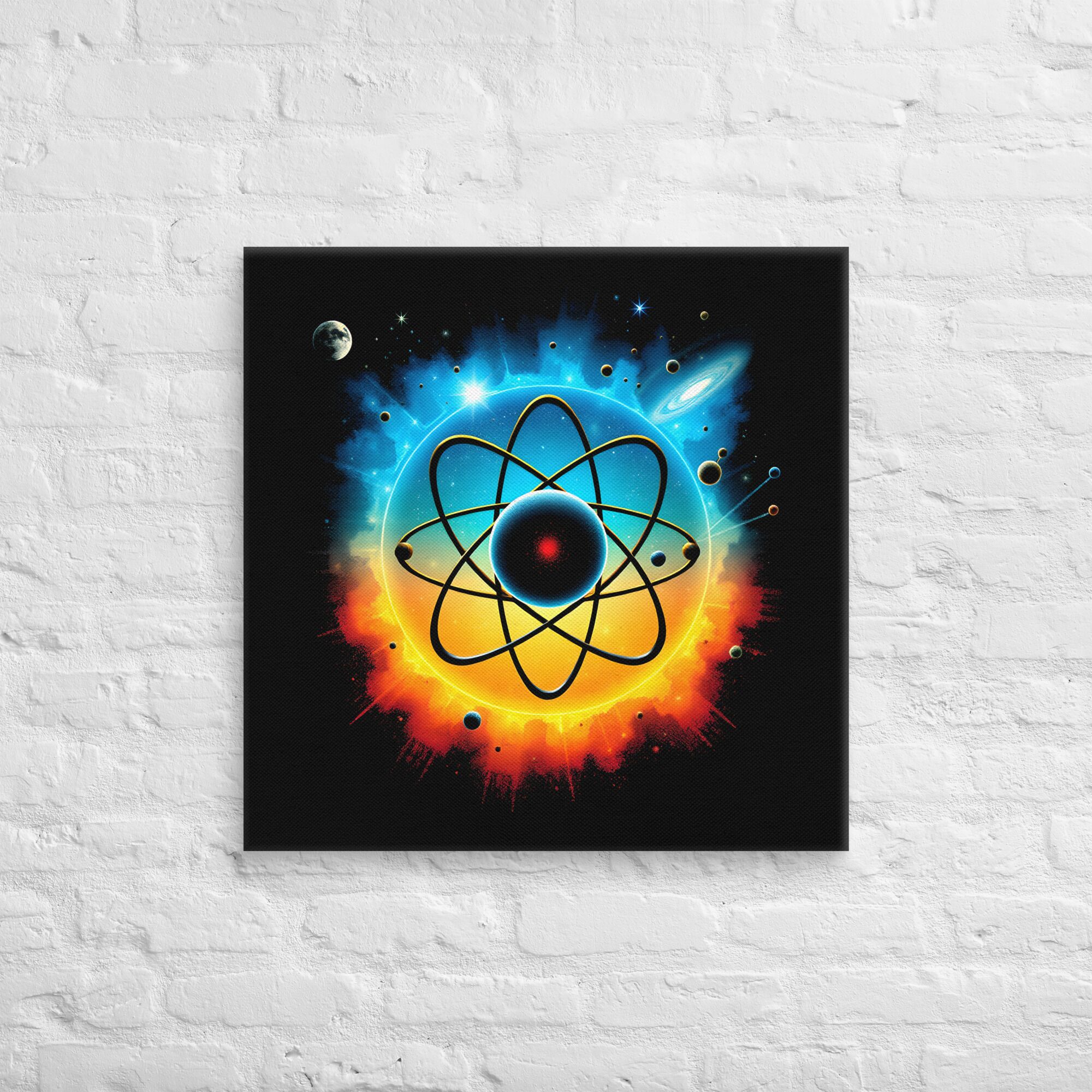 Intriguing Cosmic Atom | Atomic Touch Wall Art Print - Image 5