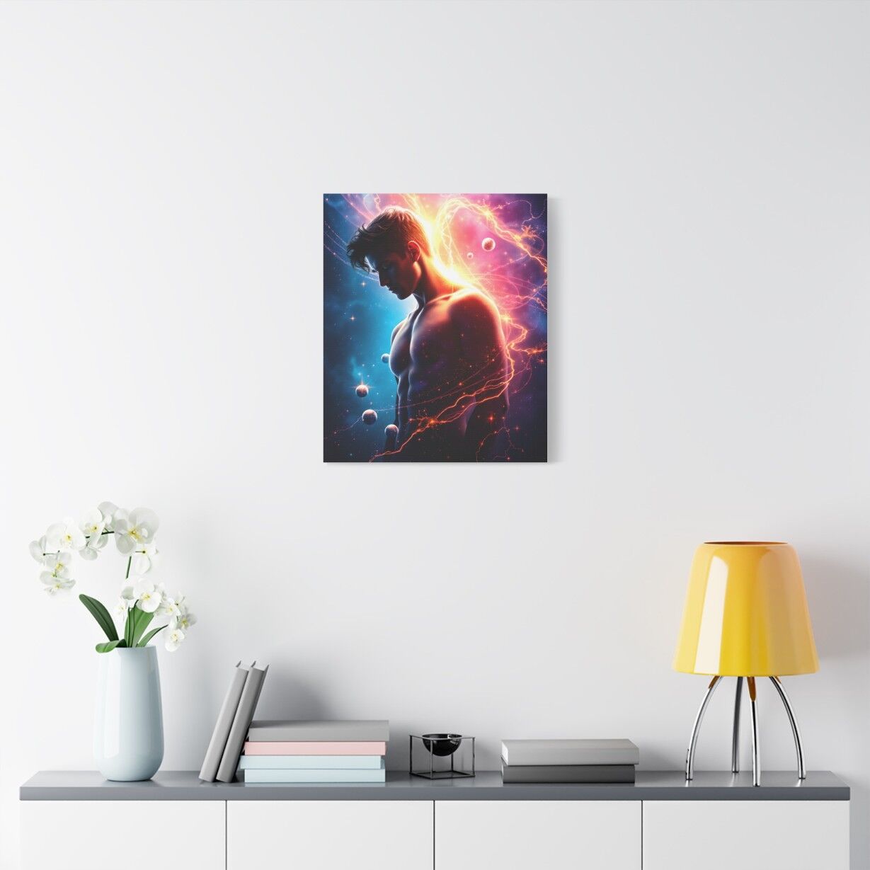 Awesome Cosmic Man Art | Stretched Canvas Art - Image 4