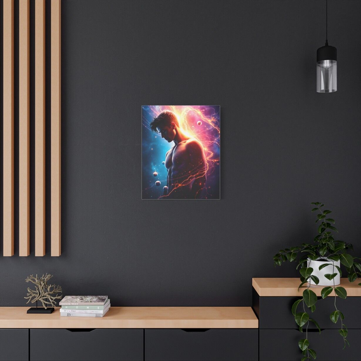 Awesome Cosmic Man Art | Stretched Canvas Art - Image 7