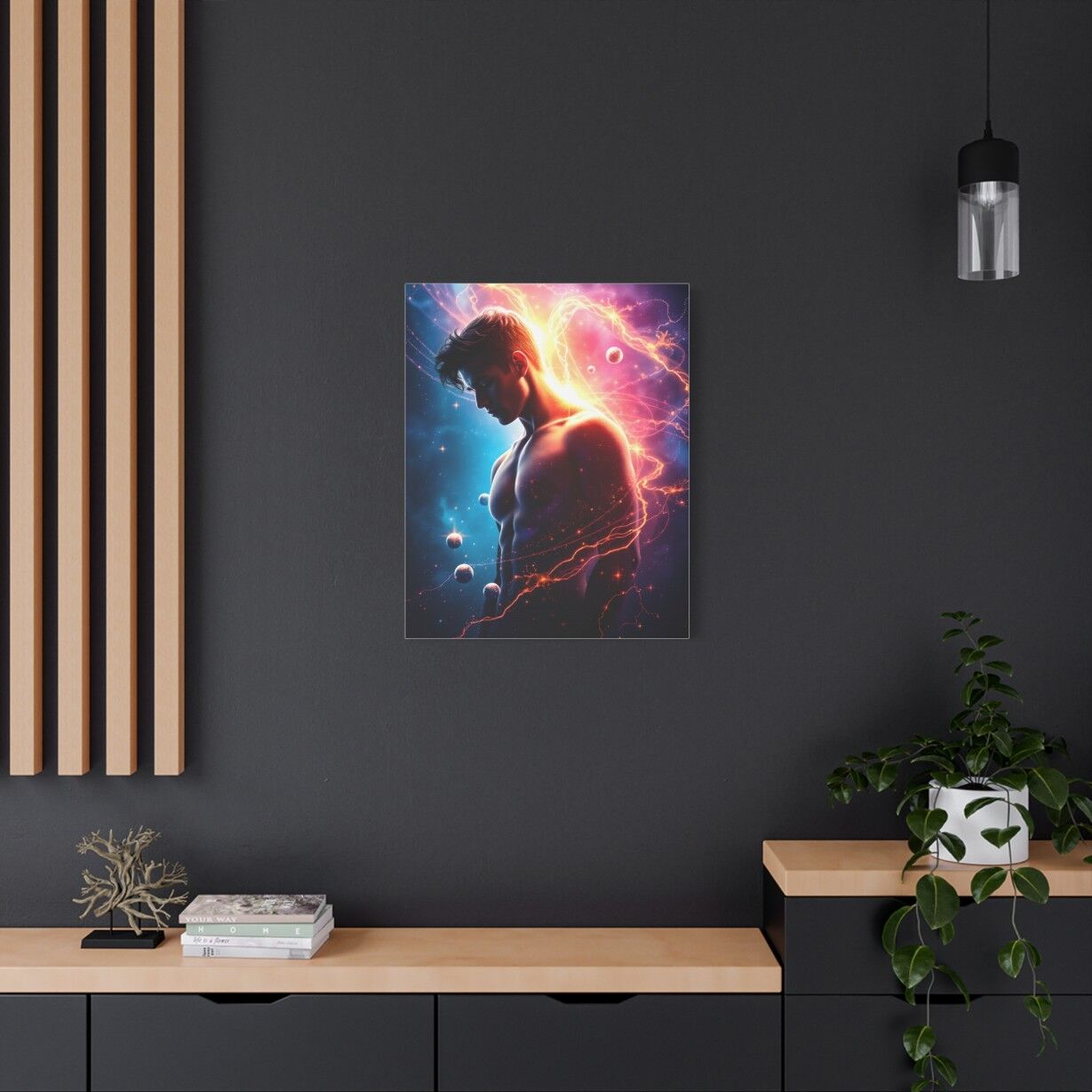 Awesome Cosmic Man Art | Stretched Canvas Art - Image 8