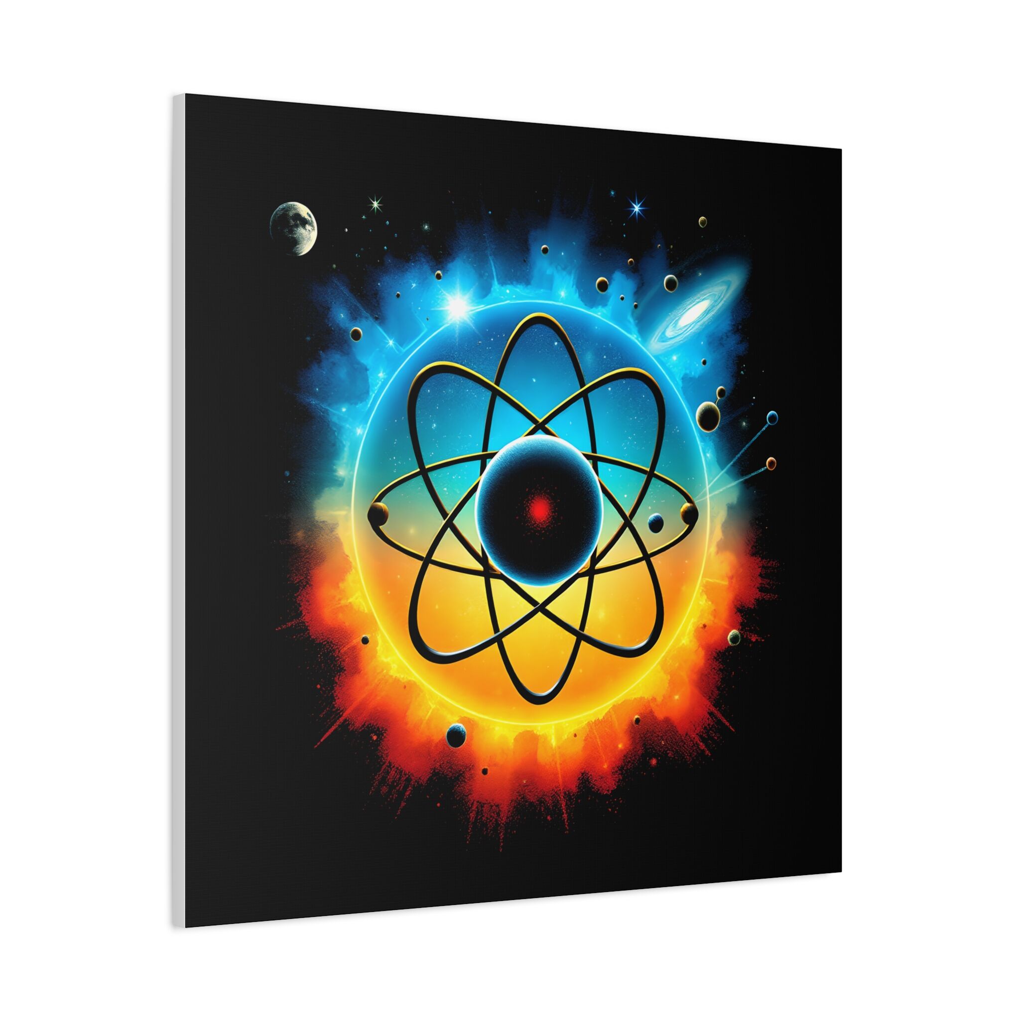 Intriguing Cosmic Atom | Atomic Touch Wall Art Print - Image 2