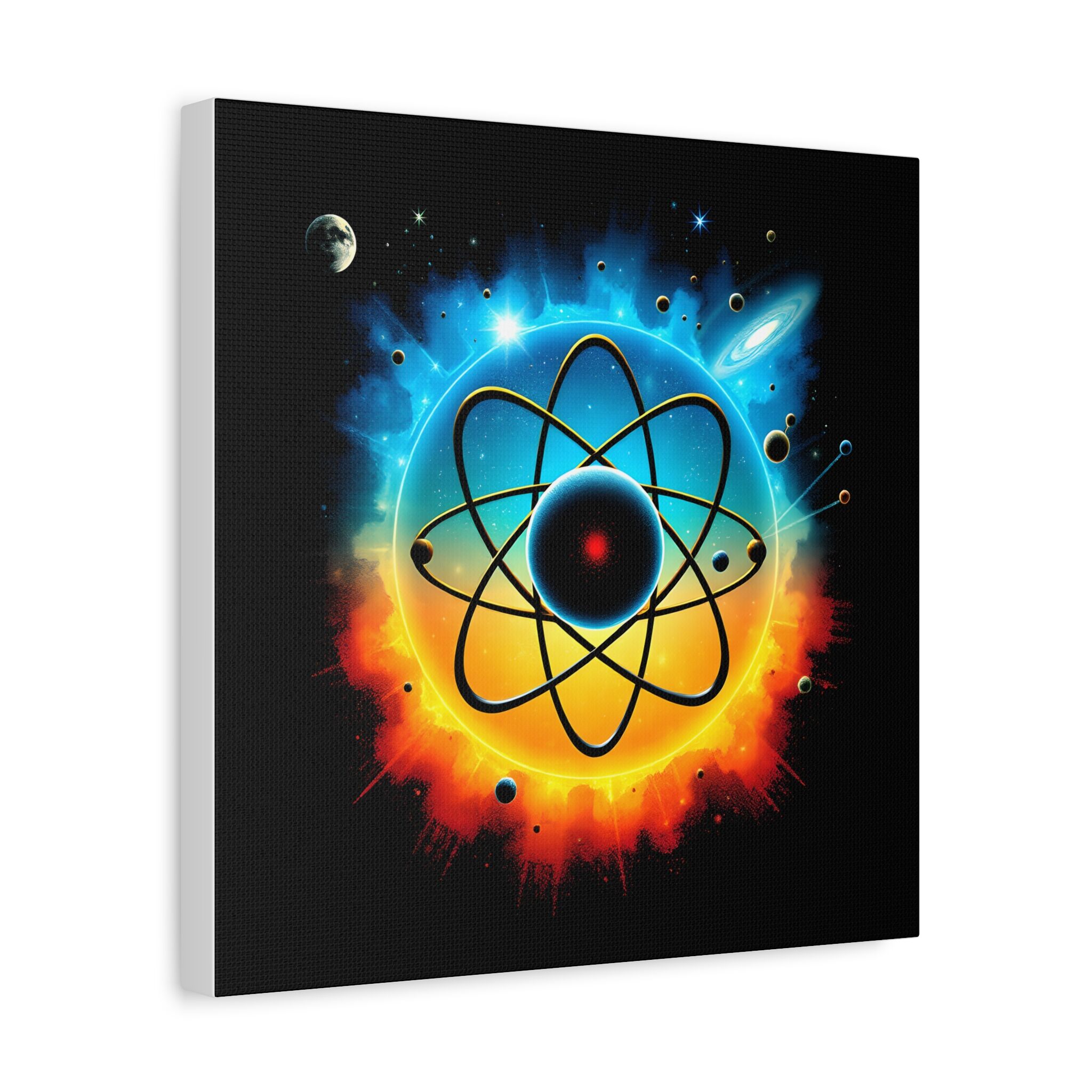 Intriguing Cosmic Atom | Atomic Touch Wall Art Print - Image 6
