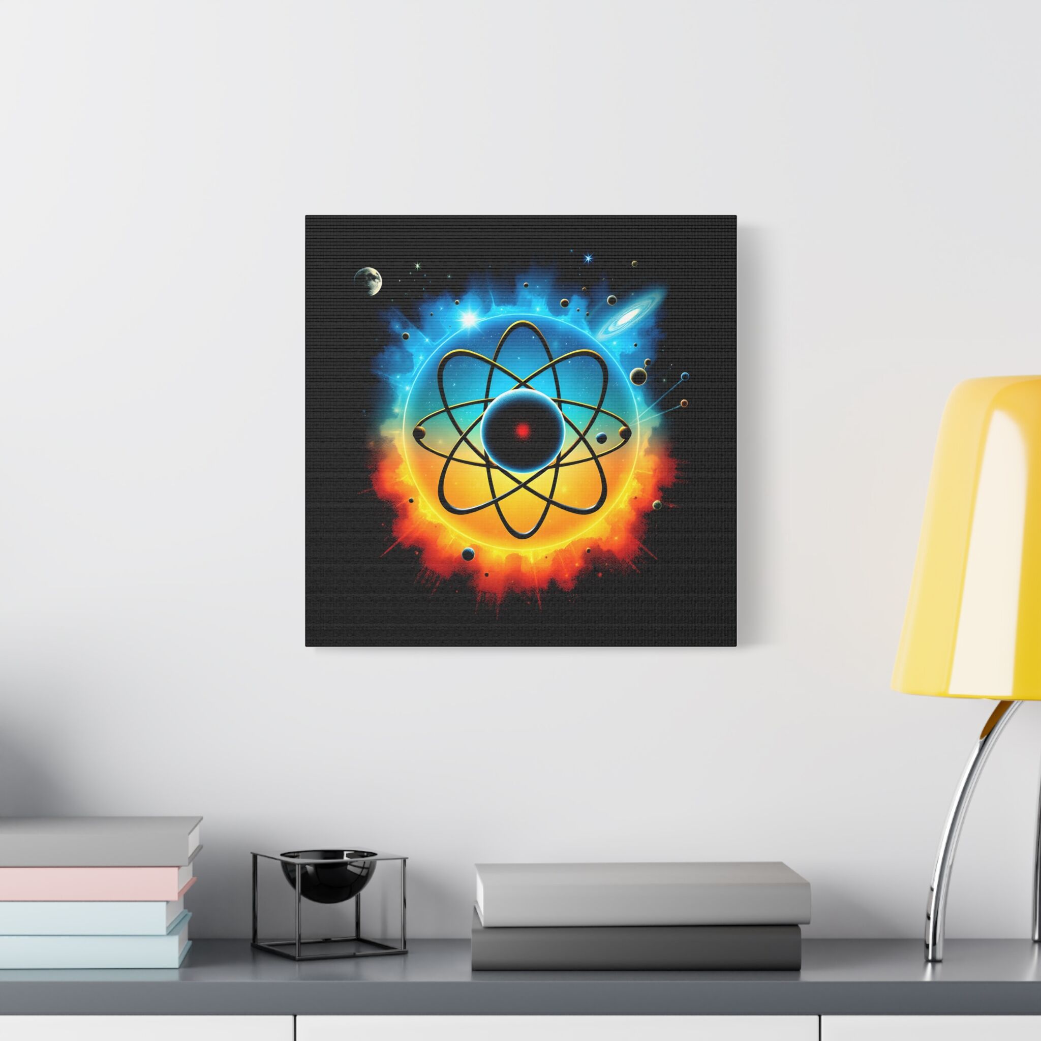Intriguing Cosmic Atom | Atomic Touch Wall Art Print - Image 9
