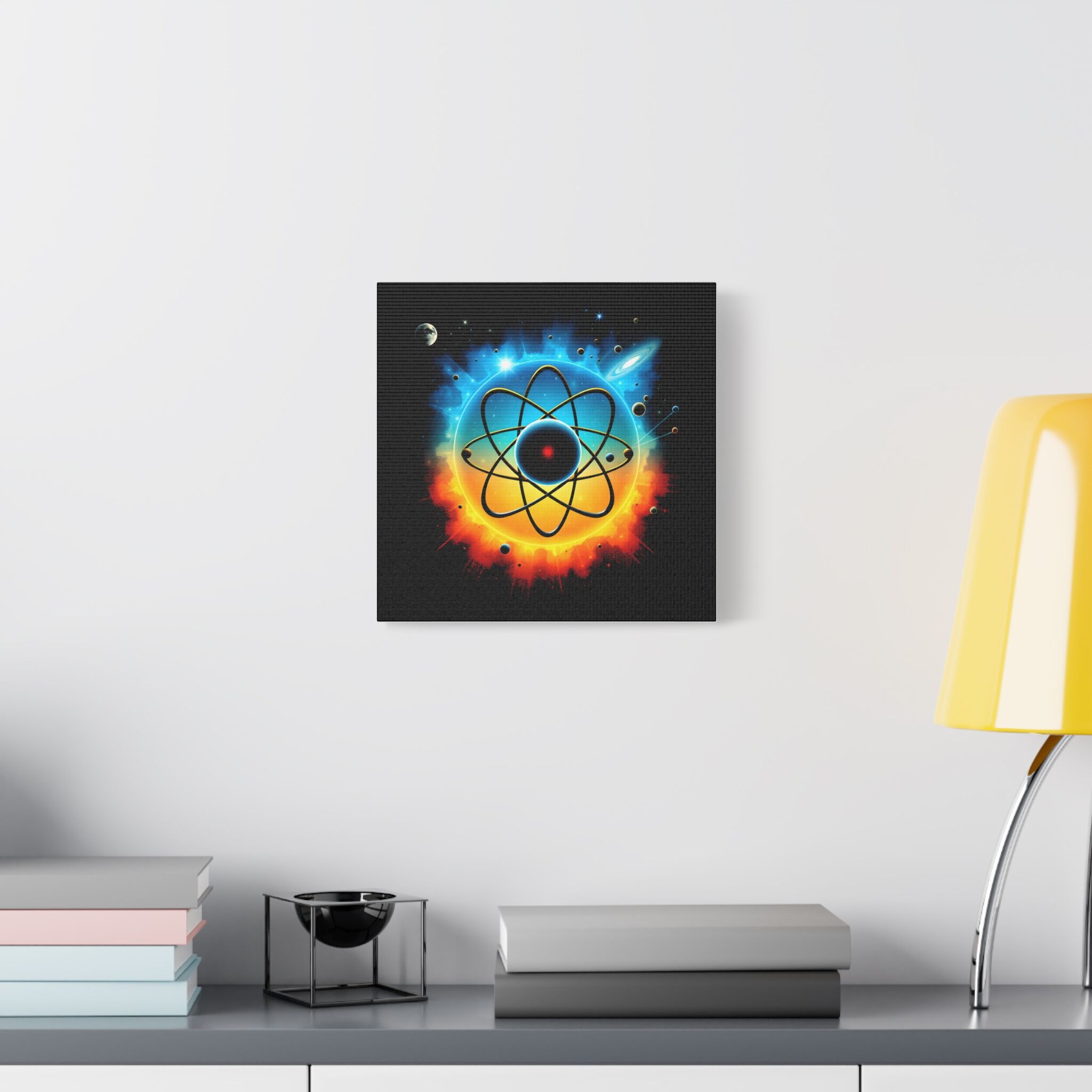 Intriguing Cosmic Atom | Atomic Touch Wall Art Print - Image 5