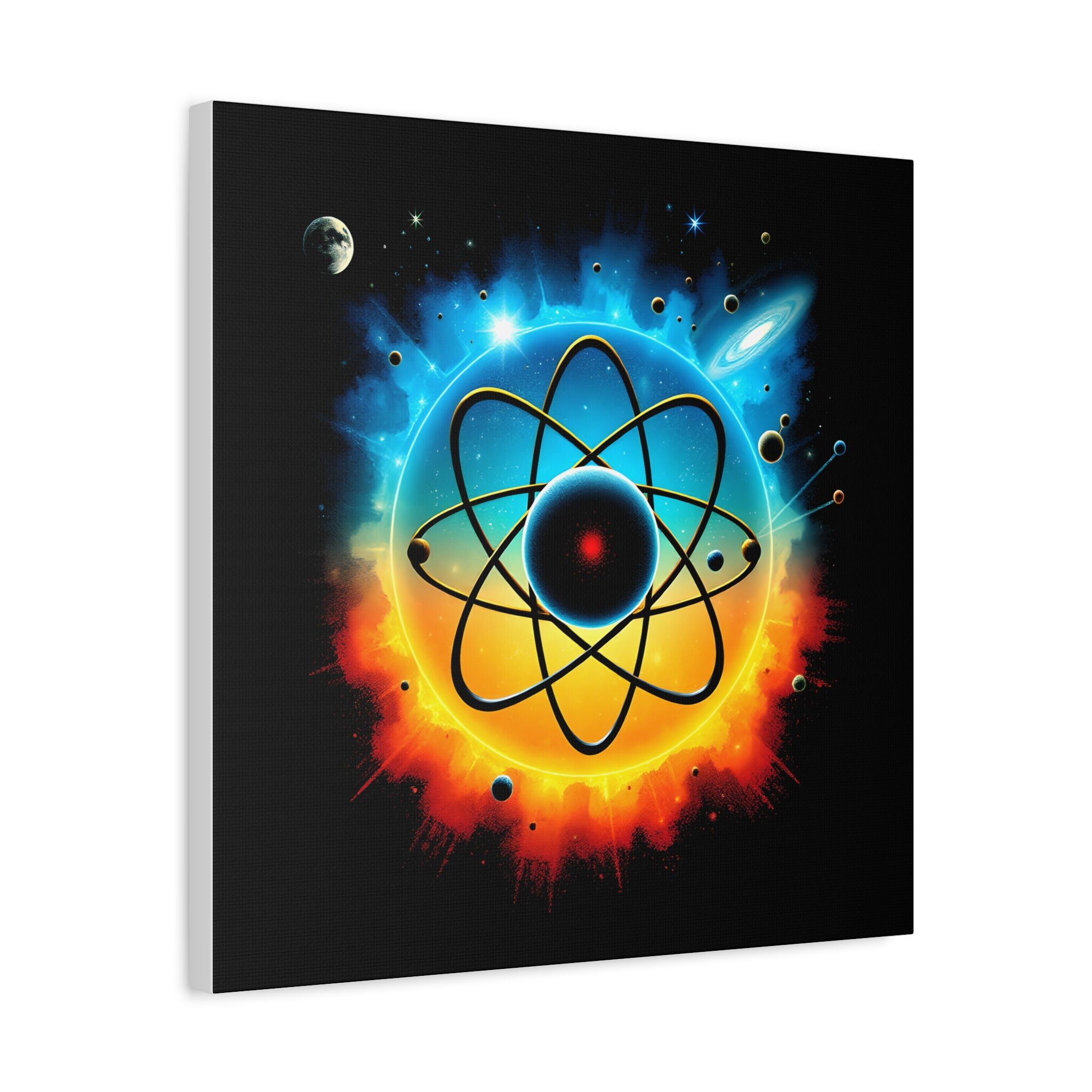 Intriguing Cosmic Atom | Atomic Touch Wall Art Print - Image 10
