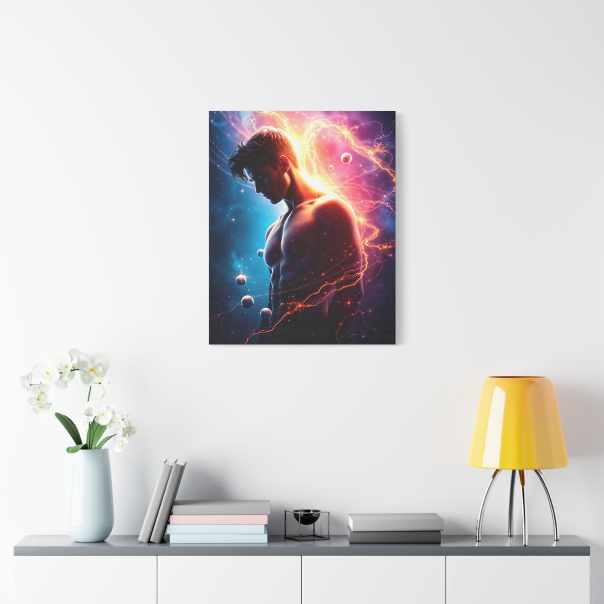 Awesome Cosmic Man Art | Stretched Canvas Art - Image 5