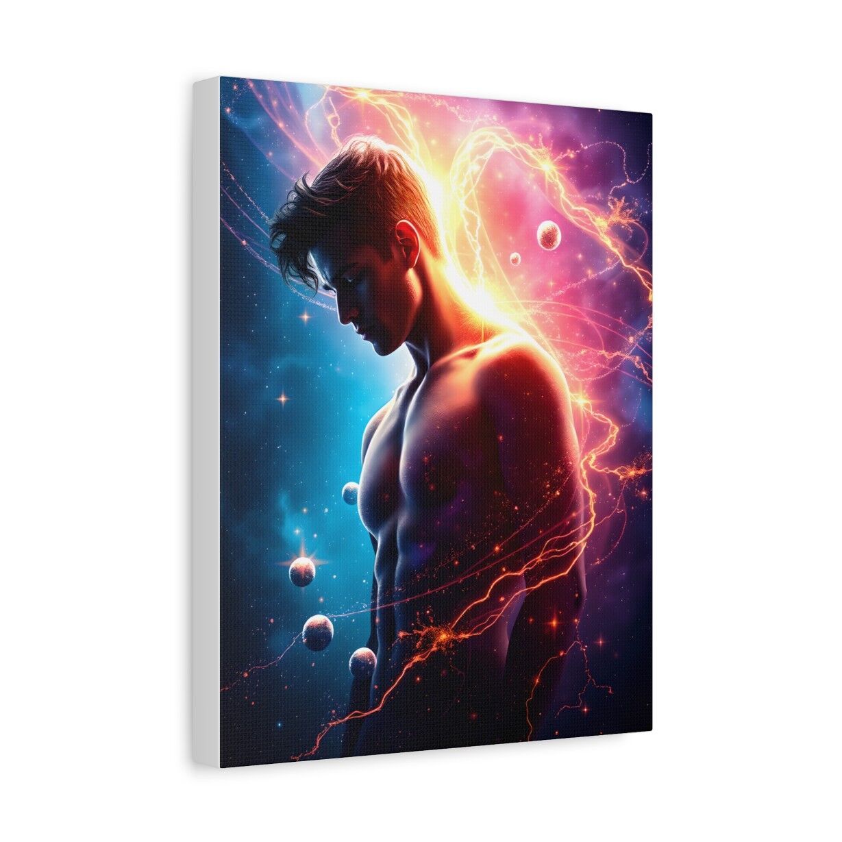 Awesome Cosmic Man Art | Stretched Canvas Art - Image 14
